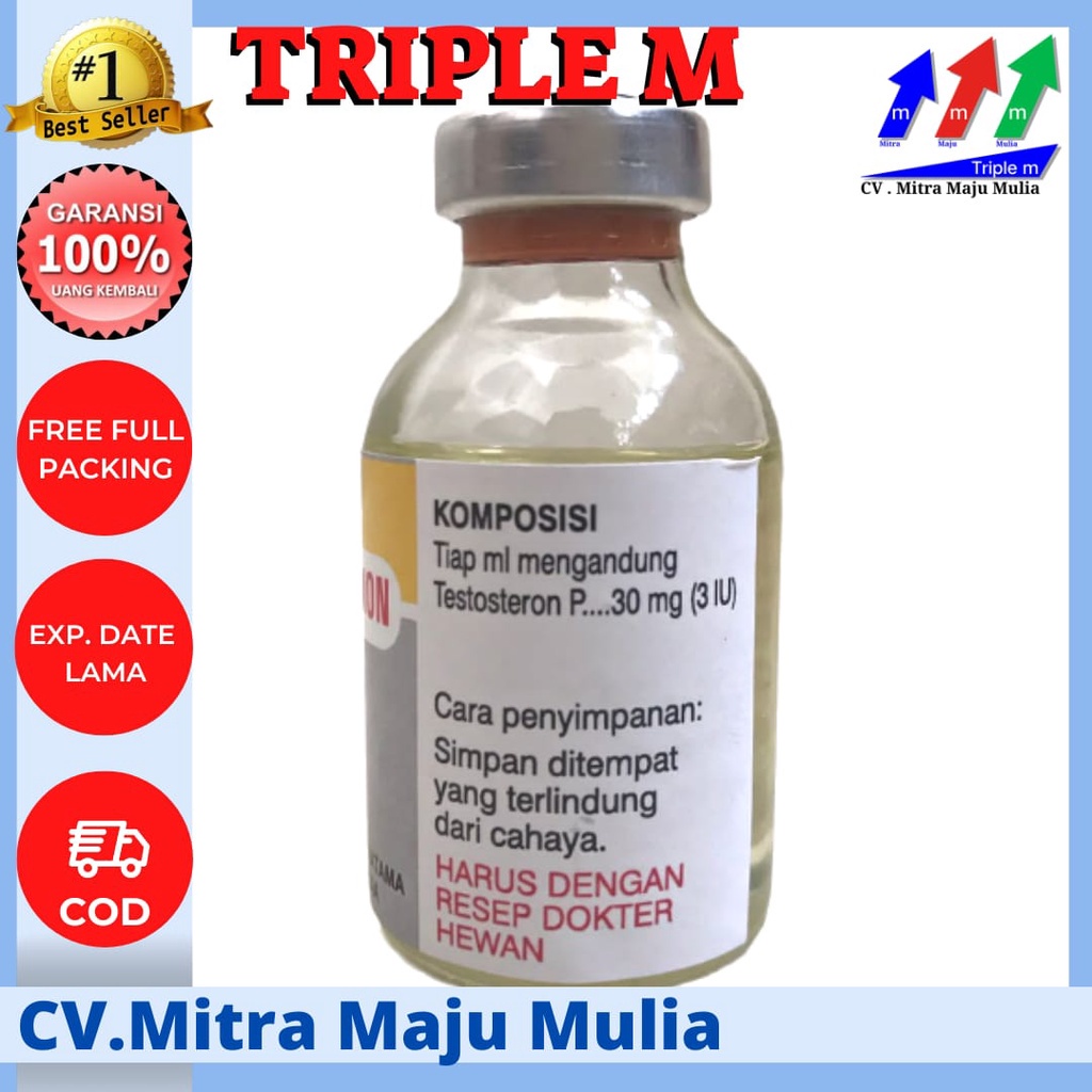 Testohormon 20 ml Wonder Mengatasi Gangguan Reproduksi Hewan