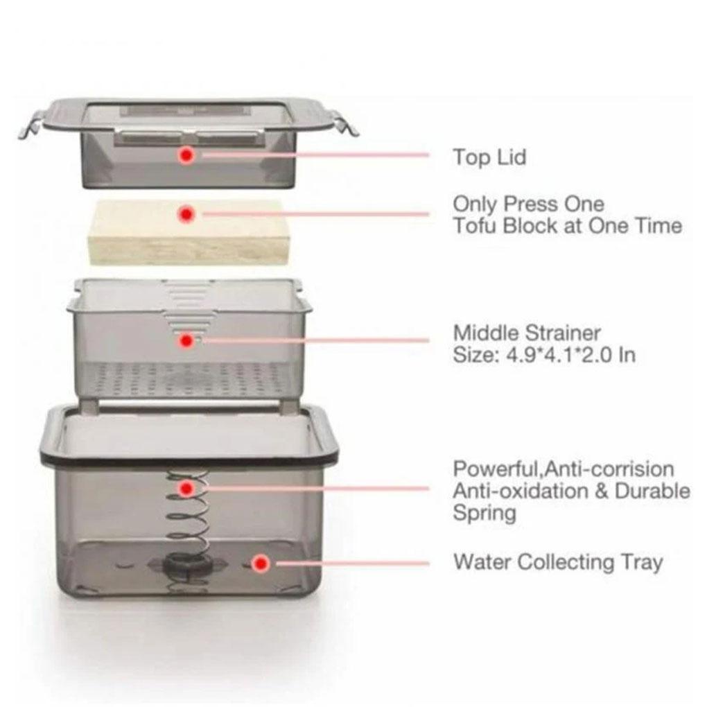 3-layer Tahu Press-Maker Presser Portable Water Removal Drainer Gadget Rumah Tangga Profesional Alat Masak Dapur