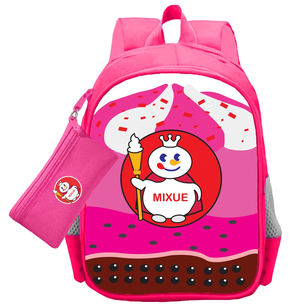 Tas Mixue Ransel Anak Perempuan Cewek Sekolah Paud TK SD Import Anti Air Waterproof Original Basis C