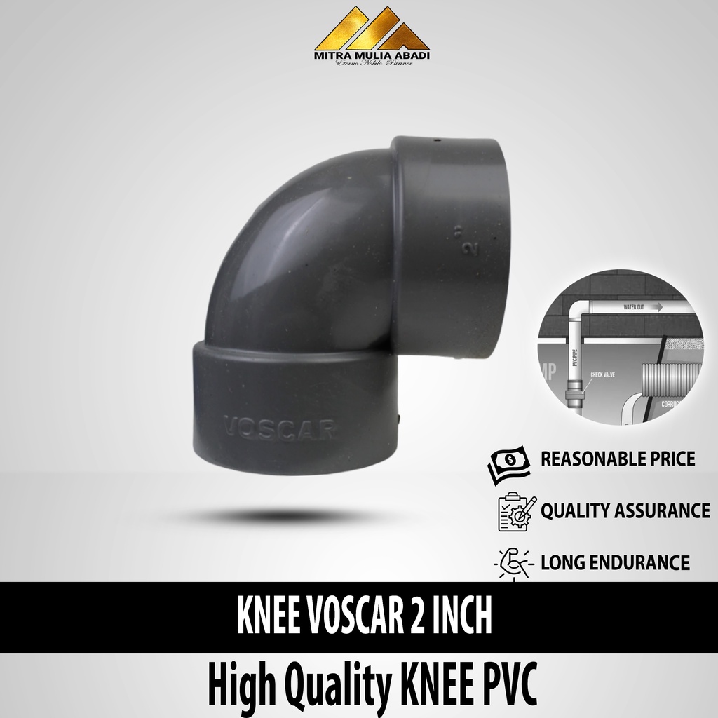 Knee/Elbow merk VOSCAR / Sambungan Pipa 2 Inch