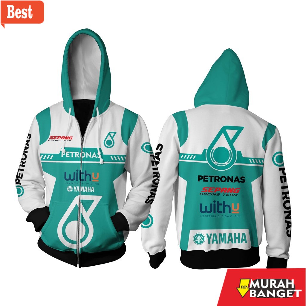 Jaket kulit pria terbaru- Zipper JAKET PETRONAS SEPANG MOTOGP RACING