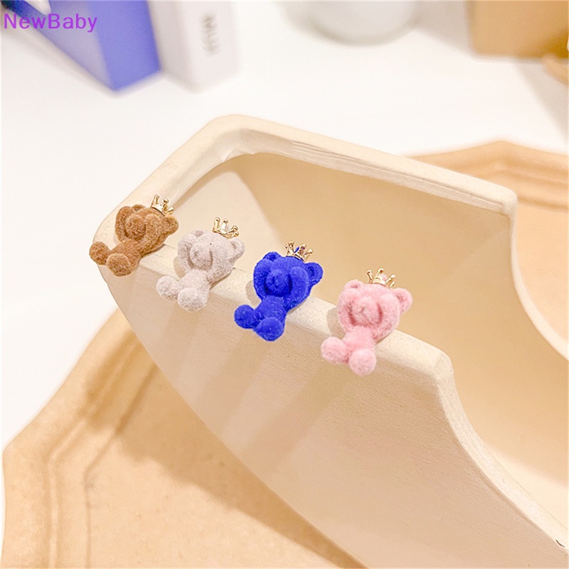 Newbaby Lucu Berkelompok Beruang Mewah Pejantan Anting-Anting Gadis Kawaii Hewan Anting Perhiasan Hadiah Pesta ID