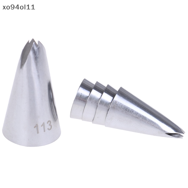 Xo 5Pcs Daun Nozel Stainless Steel Icing Piping Nozel Tips Pastry Kue Dekor OL