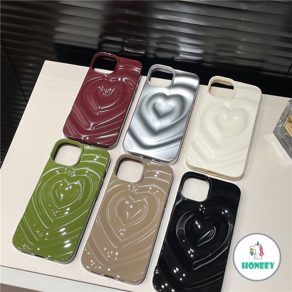 IPHONE Korea Fashion Gadis Riak Air Cinta Seni Ponsel Case Untuk Iphone14 13 12 11 Pro Max Case Lucu Permen Warna Shockproof Soft Cover