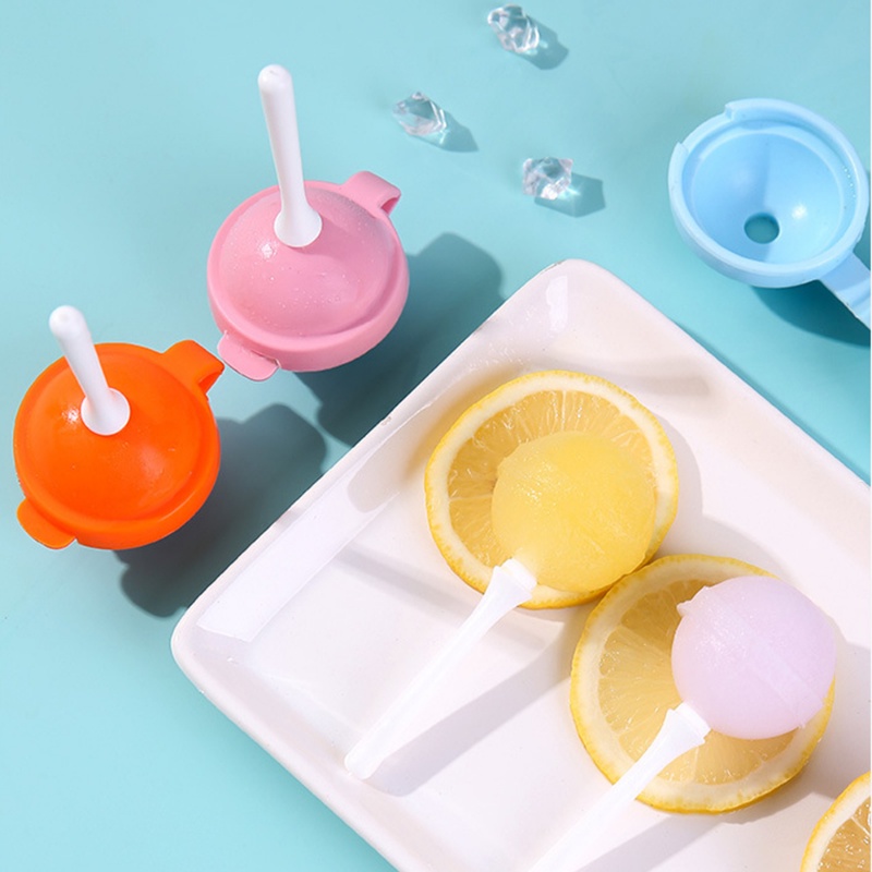 [Fitur] Popsicle Sphere DIY Kotak Dengan Tongkat Musim Panas Jus Batu Pembekuan Cetakan Warna-Warni Lolipop Es Hoki Cetakan Mudah-demoulding Ice Ball DIY Cup