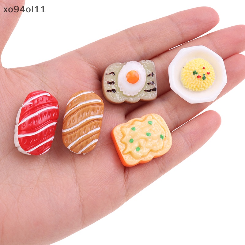 Xo 2/5pcs Kerajinan Rumah Mini Ornamen Makanan Miniatur Aksesoris Dekorasi Rumah Boneka OL