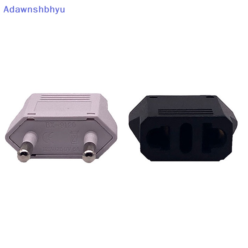 Adaptor Colokan Listrik Travel Adhyu Amerika China Ke EU Eropa 6A Konektor Converter Plug 2pin ID