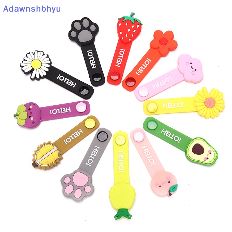 Adhyu Cute Fruit Flower Cable Winder Kabel Organizer Winder Penanda Pelindung Kawat Hold ID