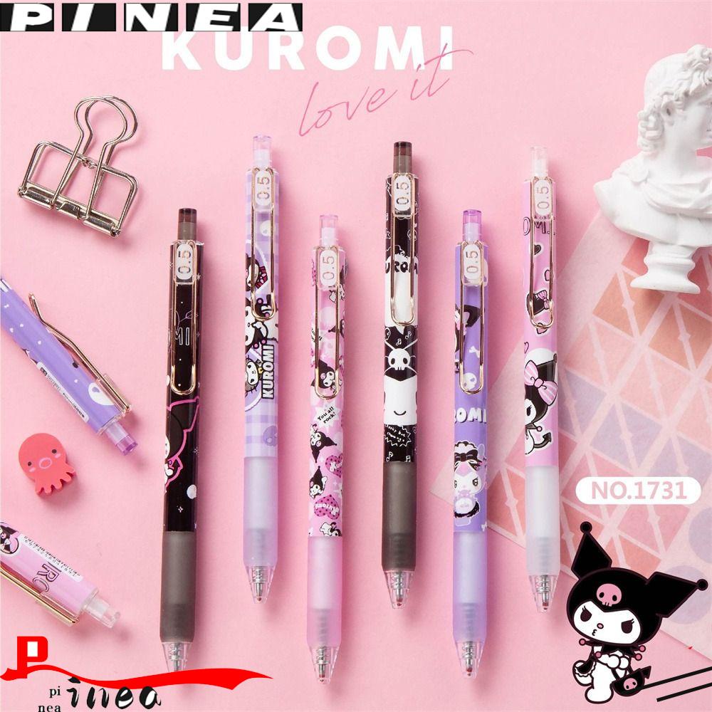 Nanas 6 Pcs Roller Ball Pen Perlengkapan Kantor Sekolah Indah Alat Tulis Gadis Press Pena Netral