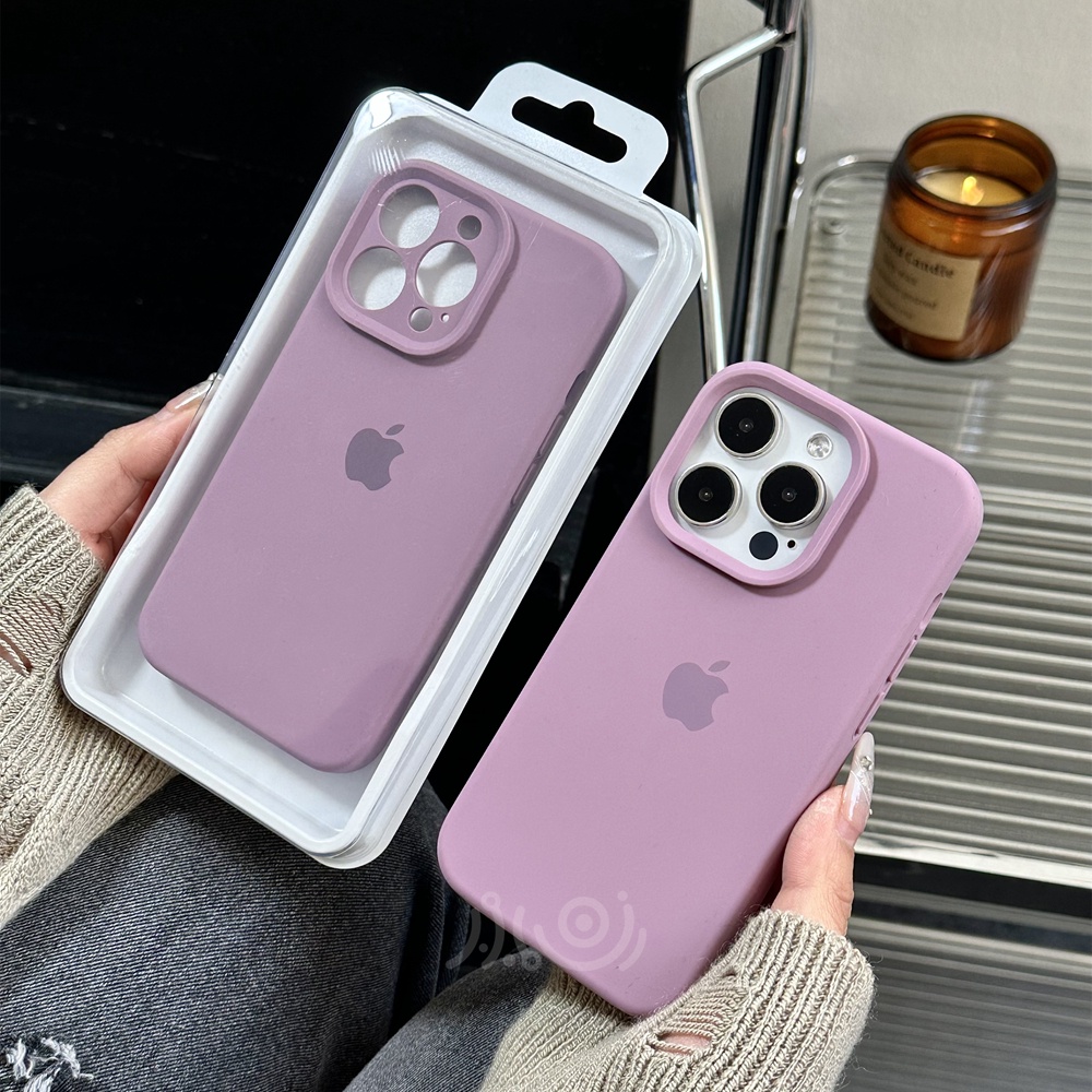 IPHONE Pelindung Kamera Case Ponsel Silikon Cair Untuk Iphone11 12 13 14 Pro Max Casing Iphone14 Plus Full Cover Shockproof Soft Case