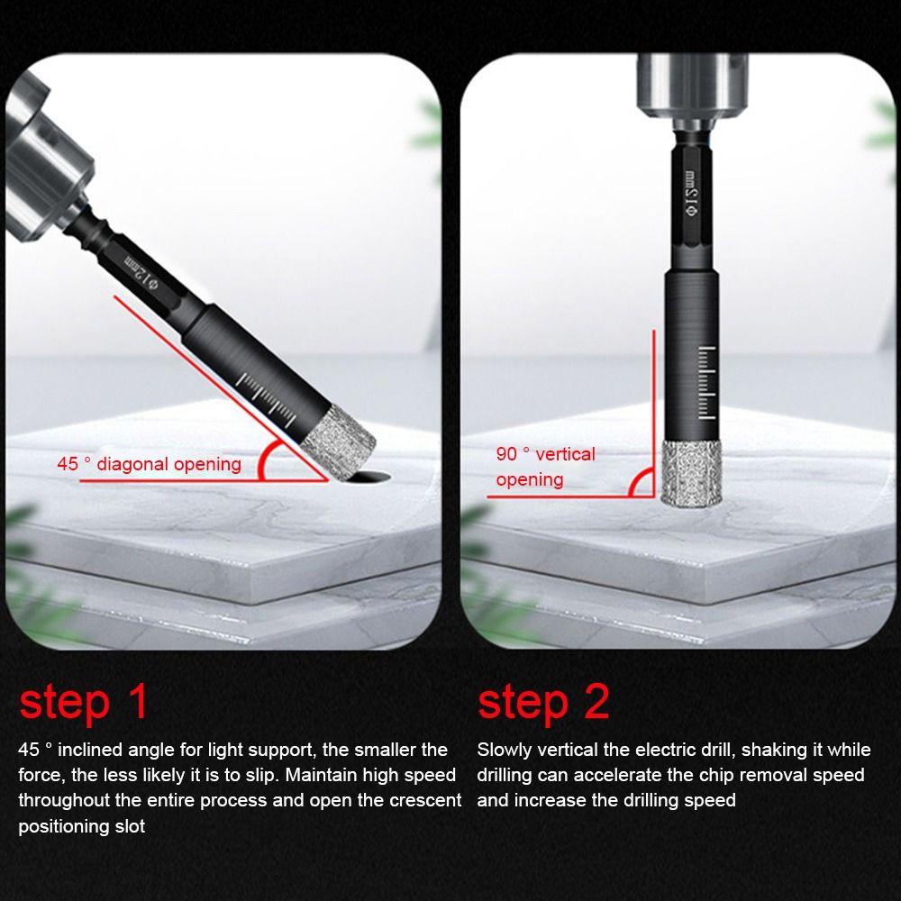 Populer Mata Bor Kering Pemotong Hole Saw Efisiensi Tinggi Bor Berlian Hex Handle Mata Bor Ubin Untuk Untuk Granit