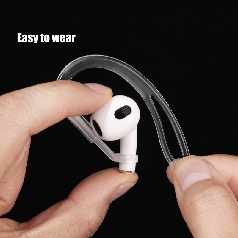 Klip Telinga Earphone Lembut Silikon Halus Transparan Nyaman Universal Bluetooth Earphone Earhook Kompatibel Untuk Airpods1/2