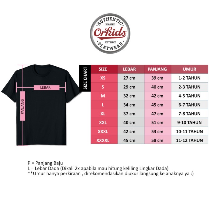 ORKIDS Baju Kaos Anak Spot / Navy - M