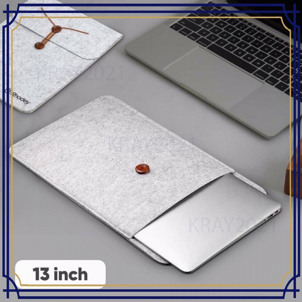 Felt Button Style Sleeve Case Laptop Ultrabook - DA58