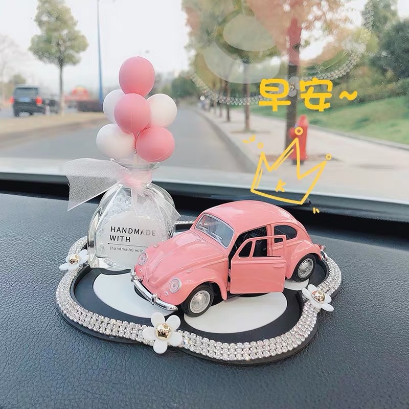 Car diamond camellia anti slip mat, Alas anti slip Bunga Mutiara Kreatif Mobil