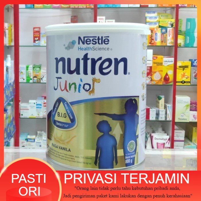 Nestle Nutren junior 800 gr rasa vanila / SUSU PERTUMBUHAN 1 - 10 TAHUN / Susu Bebas Laktosa / NESTL