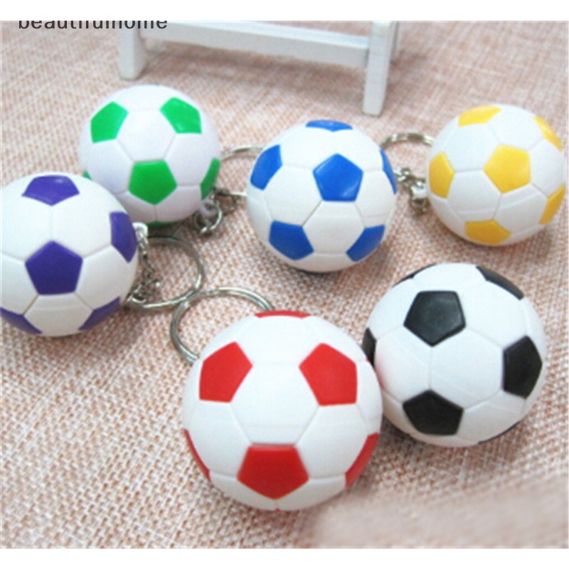 {beautifulhome} Sports metal Keychain Gantungan Kunci Mobil Football Soccor ball Pendant Keyring Toy.