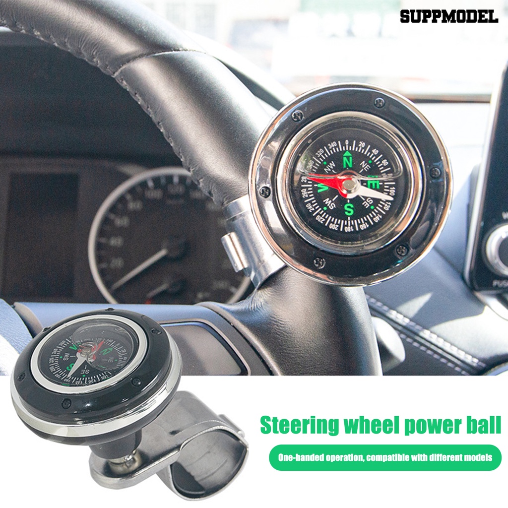 [SM]Steering Booster Ball Pengerjaan Halus Desain Kompas Anti-Slip Kompatibilitas Lebar Aman Menghemat Usaha Ringan Universal Setir Mobil Booster Ball Car Supply