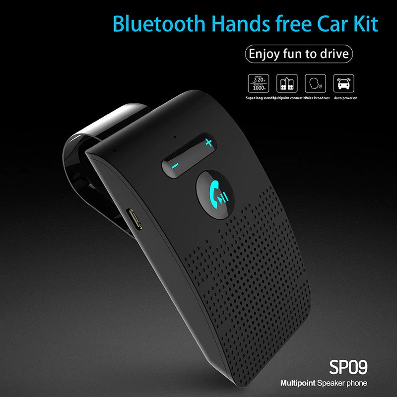 526 SP09 Wireless Bluetooth In-Car Kit Speaker Phone Sun Visor Clip