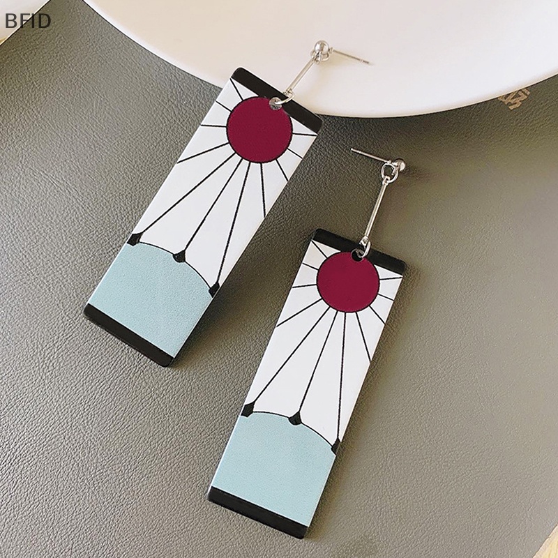 [BFID] Anting Klip Fashion Untuk Pria Demon Slayer Kimetsu no Yaiba Kamado Tanjirou Kupu-Kupu Akrilik Klip Telinga Wanita Cosplay Earrings Perhiasan [ID]