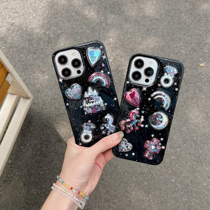 IPHONE Casing TPU Soft Sky Dream Castle HP iP Iphone14 13 12 11 Pro X XS XR Max7 8+Plus Drop Lem FTD Casing Apple