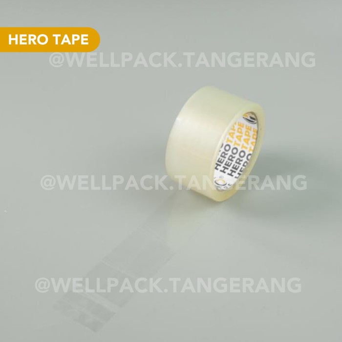 

[1 Slop Isi 6 Roll] Lakban Bening Tan Coklat 2inch 45mm x 90yard 100yard (Hero Tape)