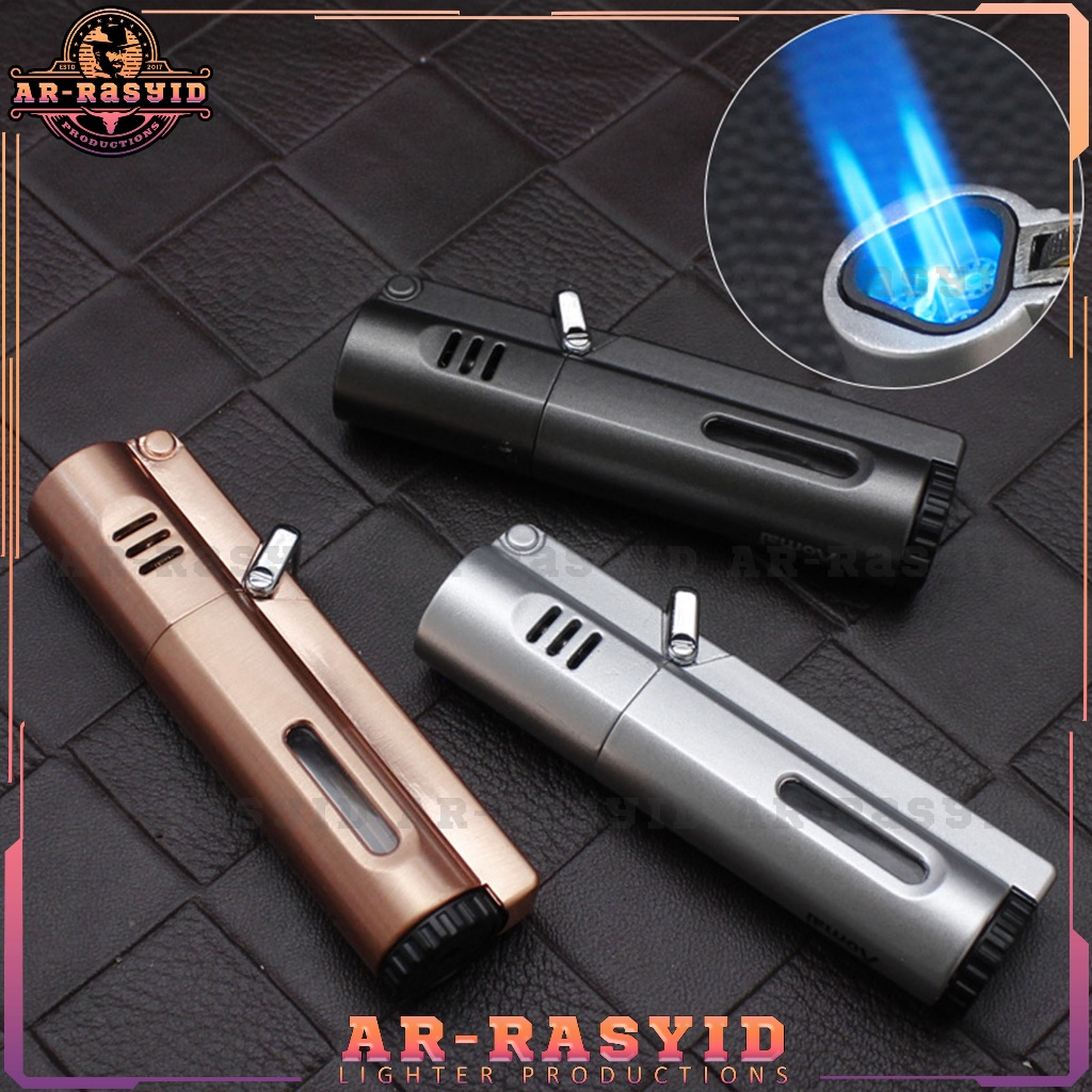 TERBARU! Korek Api Roda Triple Las Gas Aomai Lighter AM7109