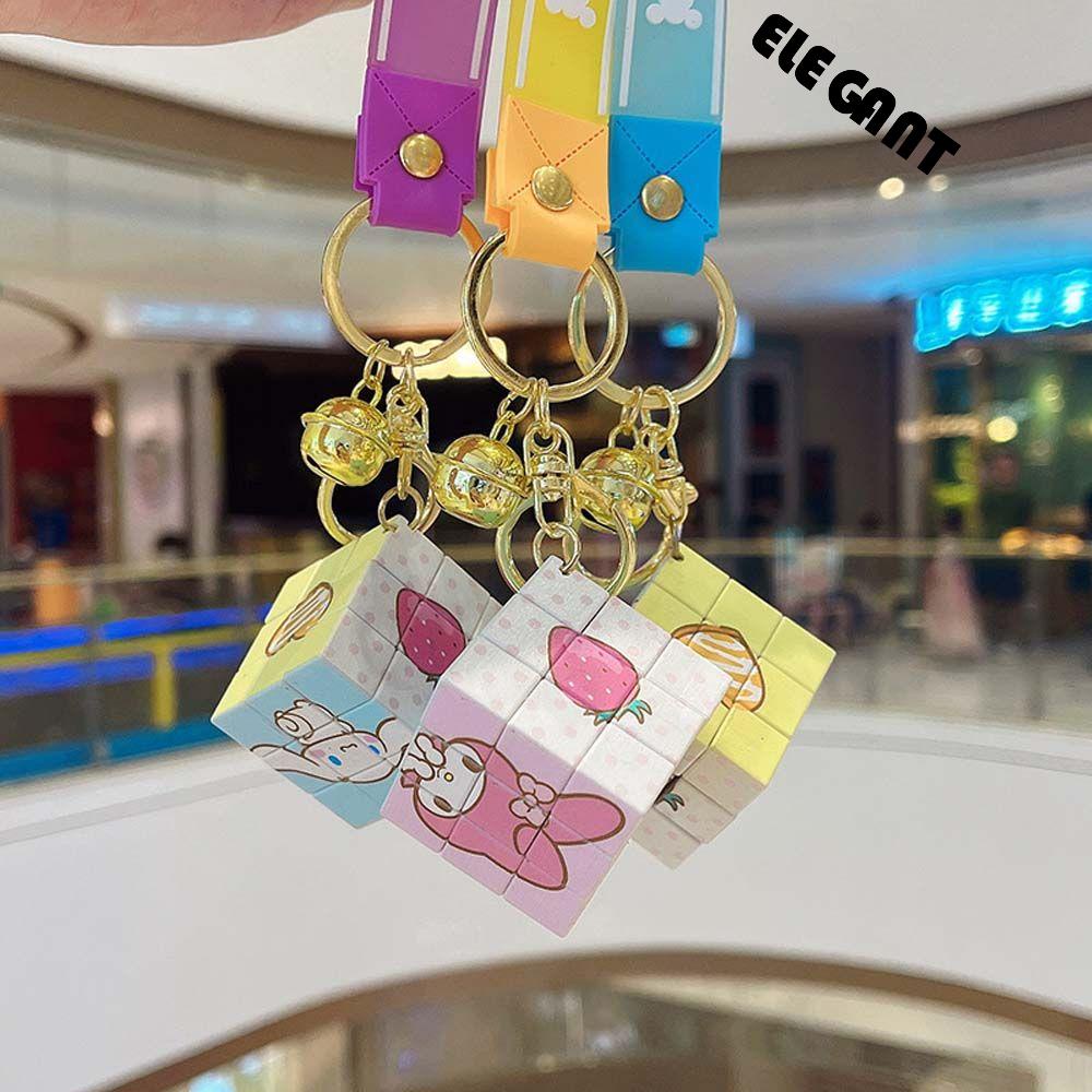 [Elegan] Kartun Keyring Charm Indah Kunci Pernak Pernik Kuromi Melody Ransel Aksesori Anime Keychain