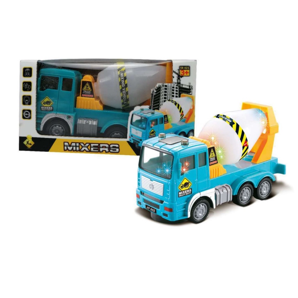 Mainan Anak TRUCK HEAVY DUTY Diecast Truck B/O Mainan Konstruksi Anak Truk Tangki Lampu Mainan Truk Tangki Bump&amp;Go