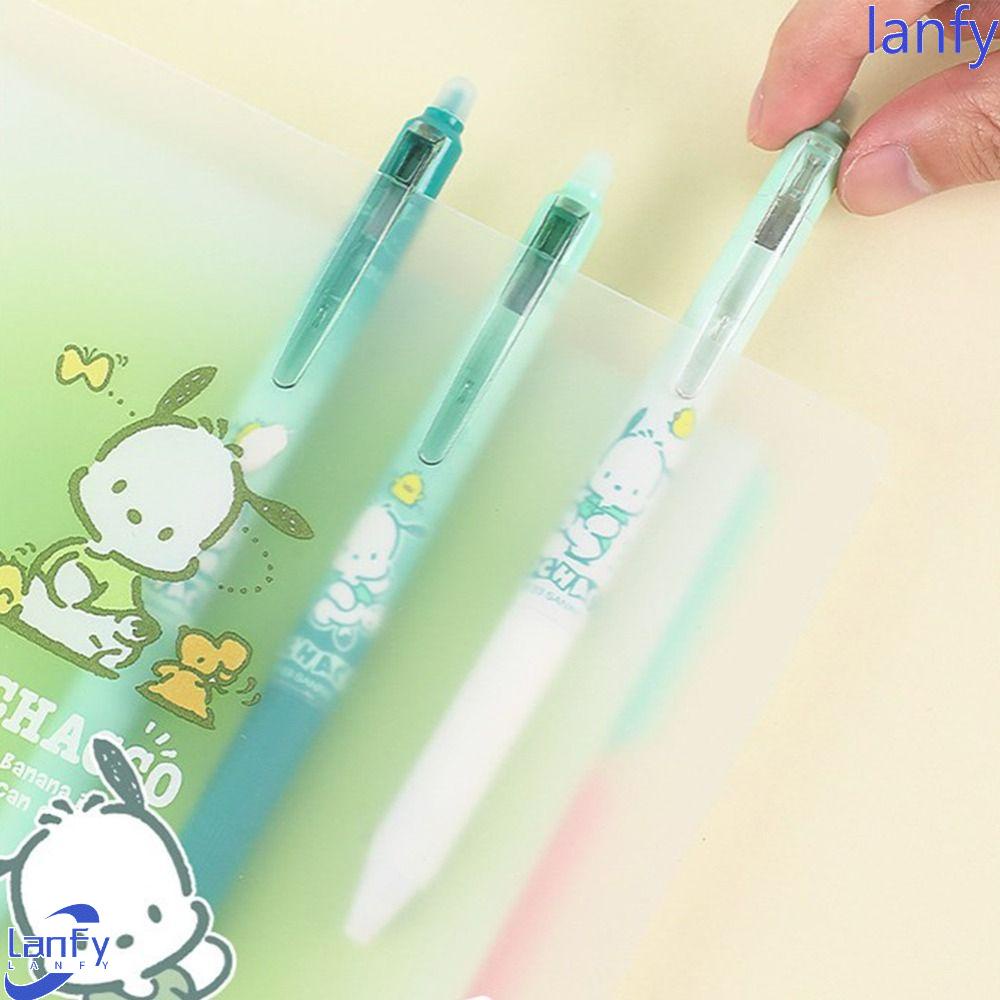 Lanfy Set Pen Thermal Erasable Kartun Stationary 0.5mm Press Gel Pen Set Untuk Pelajar