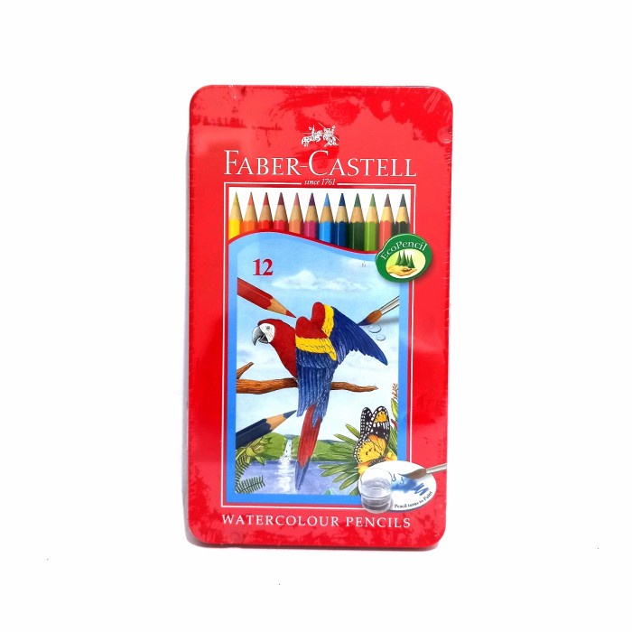 

Faber Castell Pensil Gambar Cat Air Parrot 12 Warna Panjang Kaleng