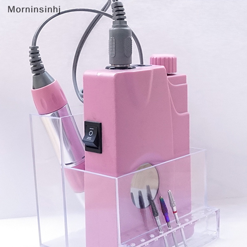 Mornin Plastic10 Lubang Mata Bor Kuku Holder Stand Storage Manicure Box Organizer id