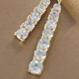 Anting Busur Warna Emas Sederhana Elegent Kristal Ikatan Simpul Studs Zirkon Rumbai Drop Earrings Pesta Pernikahan Wanita Perhiasan