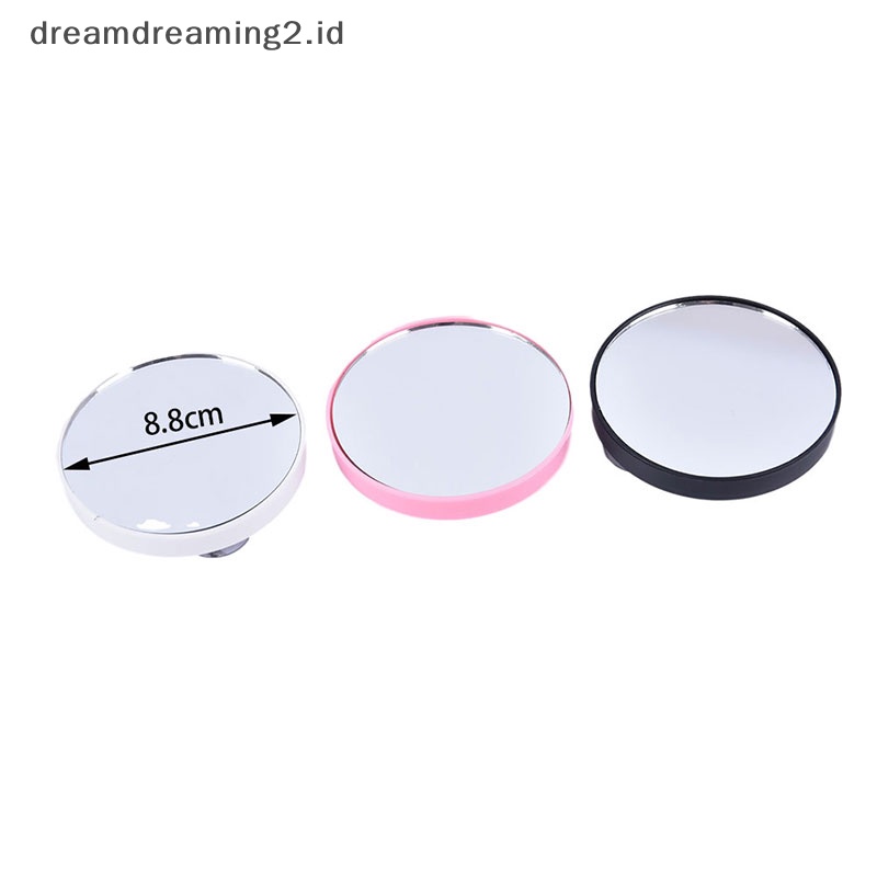 (drea) Cermin Bulat Kosmetik Pembesar Makeup Portable 5X 10X Dengan Dua Suction Cup //