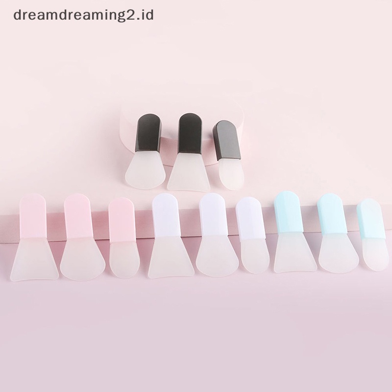 (drea) 3pcs /Box Mini Silicone Face Mask Brush Lembut Masker Tongkat Alat Makeup Lumpur Wajah //