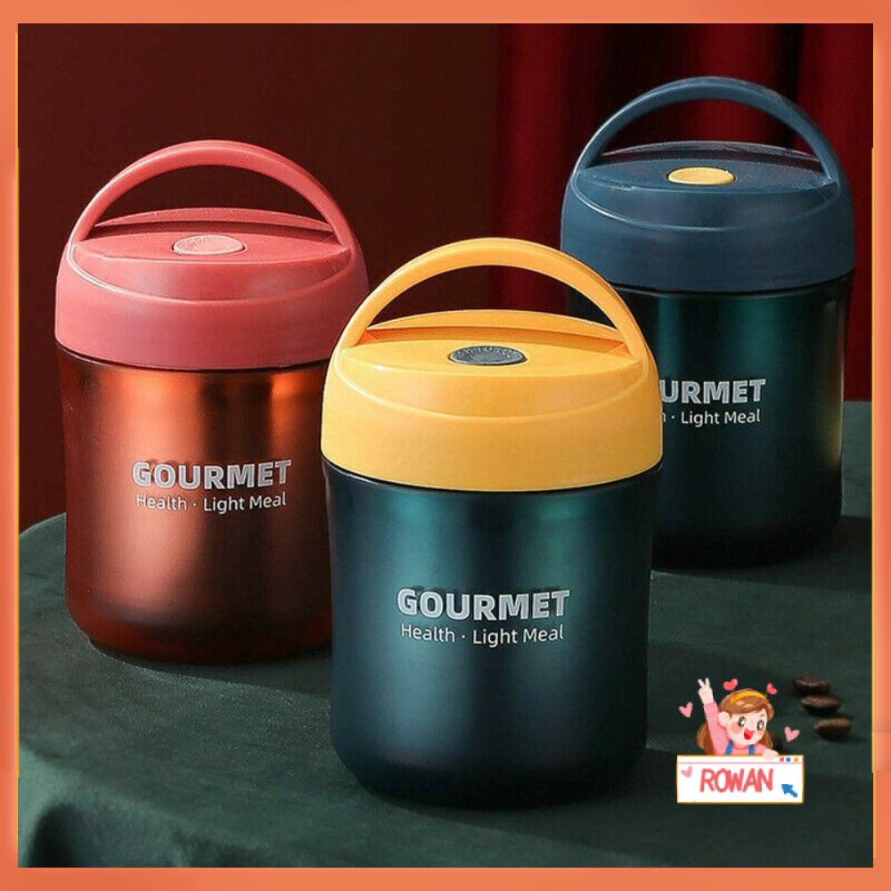 R-FLOWER Vacuum Insulated Soup Jar Home Travel Dengan Pegangan Breakfast Storage Cup