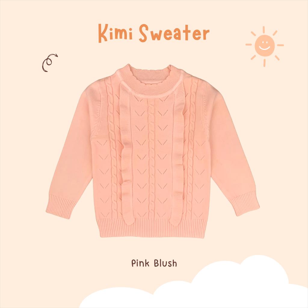 Kimi Sweater Knit Anak Perempuan Usia 1-4 Tahun Sweater Korea Lucu Jaket Rajut Anak Sweater Anak Import