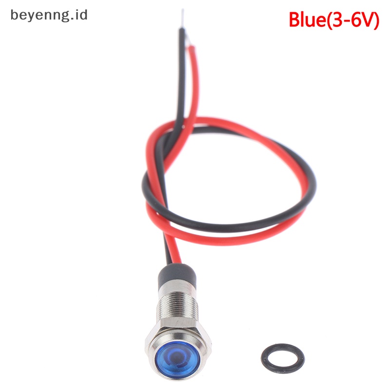 Beyen P67 waterproof 6mm Lampu Indikator Peringatan Logam led 3v 5v 6v 12v 24v 220v ID