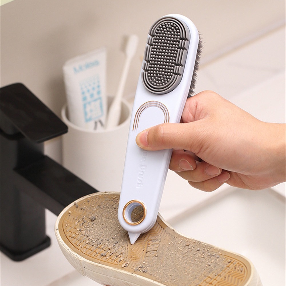 ღ Sikat Sepatu Multi-fungsi Sikat Karet Mentah Dua Sisi Bulu Lembut Perawatan Barang Kulit Sikat Pembersih Aksesori Pembersih Laundry