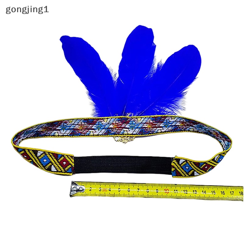 Ggg Bulu Hair Band Headband Bohemian Indian Gypsy Dance Show Headpiece Hiasan Kepala ID