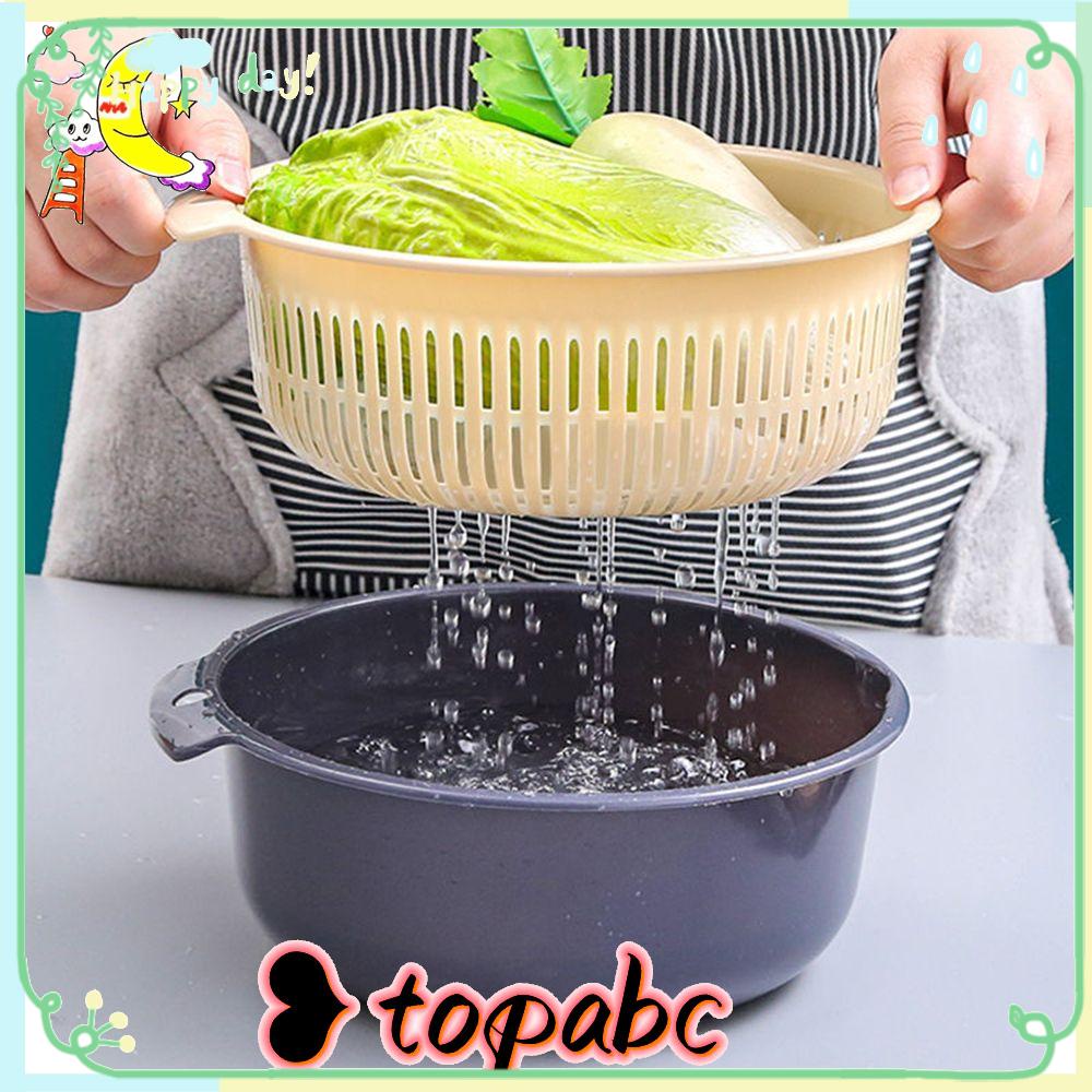 TOP Keranjang Dapur Wadah 2in1 Kitchen Tools Fresh Sayur Double Layer