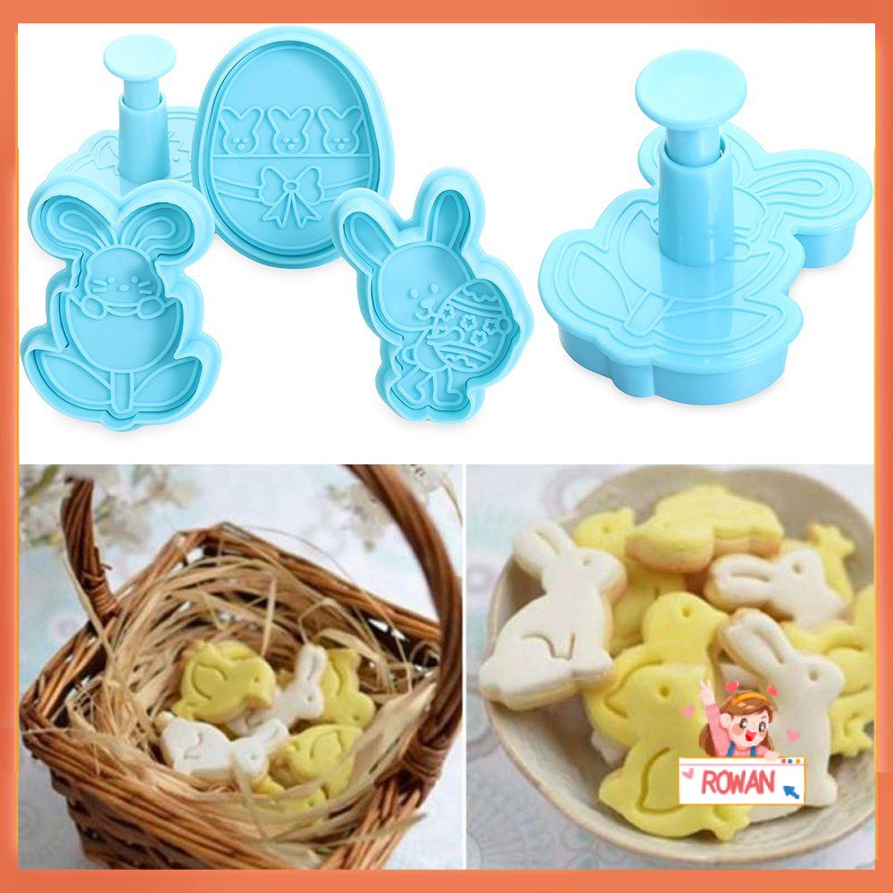 R-FLOWER Easter Egg DIY Plastik Alat Baking &amp; Pastry Dekorasi Paskah Rabbit Chick Cookies Cutter