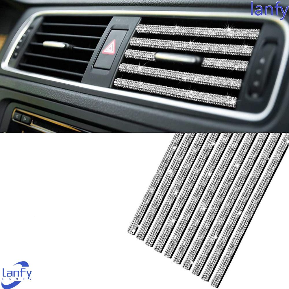 LANFY Air Outlet Strip Hias Ac Mobil Port Bentuk U Molding Aksesoris Mobil Styling PVC Dekorasi Stopkontak Trim Strip