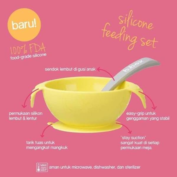 Bbox B.box Silicone Bowl Spoon Sendok Mangkok Makan Bayi Anak