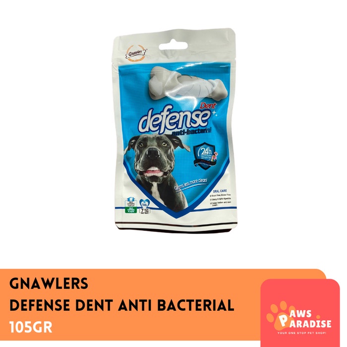 GNAWLERS - Defense Dent Anti Bacterial 105GR / Snack Anjing Dental