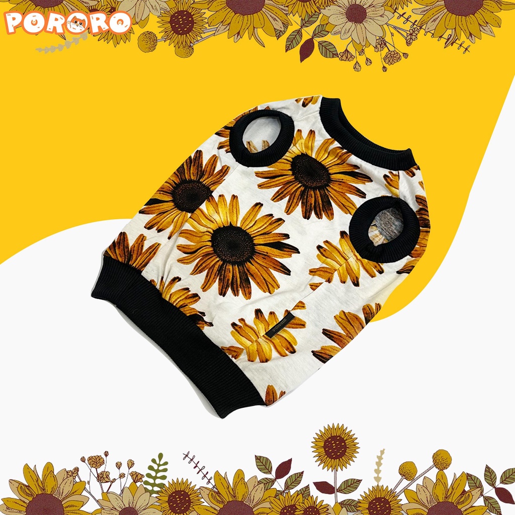 Pororo - Baju Kucing Motif SunFlower