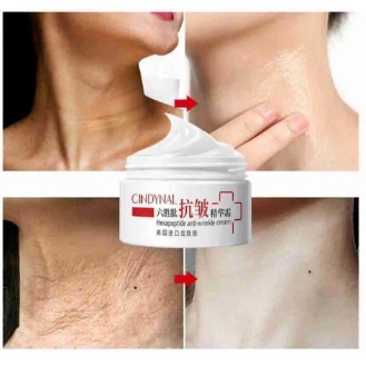 [BPOM] CINDYNAL Hexapeptide Krim Pemutih dan Pelembab Wajah Anti Kerut Memudarkan Keriput Muka dan Garis-garis Halus Mengencangkan Kulit Sampai Putih Meronah Glowing