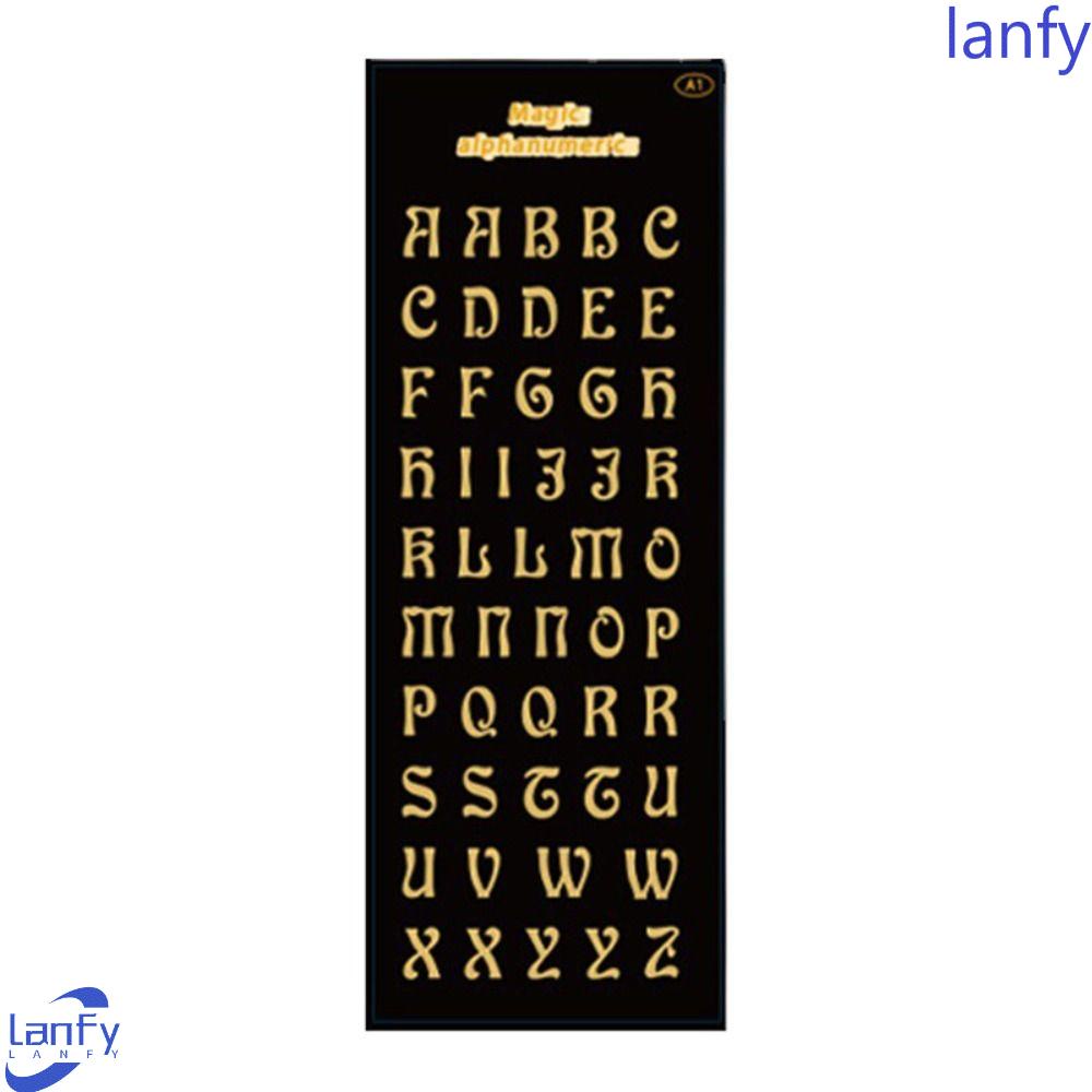 LANFY Goo Card Sticker DIY Handbook Tahan Lama PVC Jurnal Aksesoris Latar Belakang Stiker Hias Golden Silver DIY Craft Album Foto Hand Rekening Bahan Label Sticker