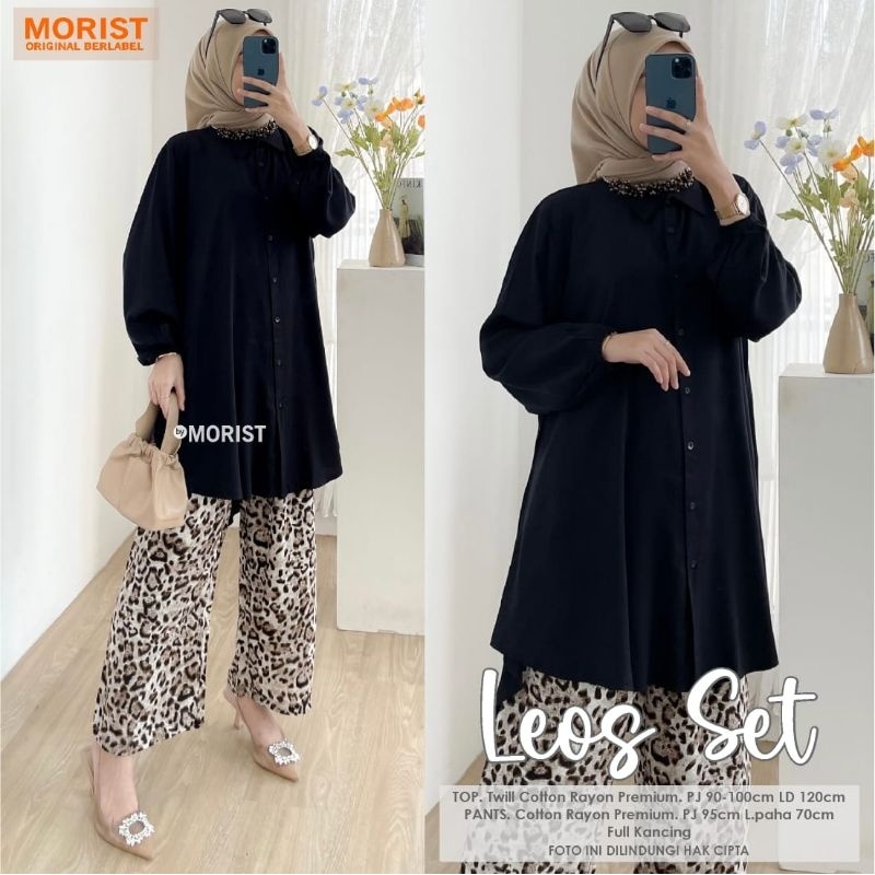 LEOS SET Celana ORI MORIST | Ld120 Twill Cotton Rayon Premium