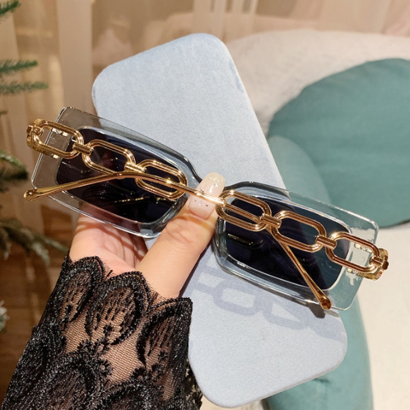 Klasik Kotak Wanita Kacamata Matahari Lady Retro Fashion Shading Eyewear Sunglasses Untuk Wanita Halus Luar Ruangan Persegi Panjang Kacamata Hitam Kecil